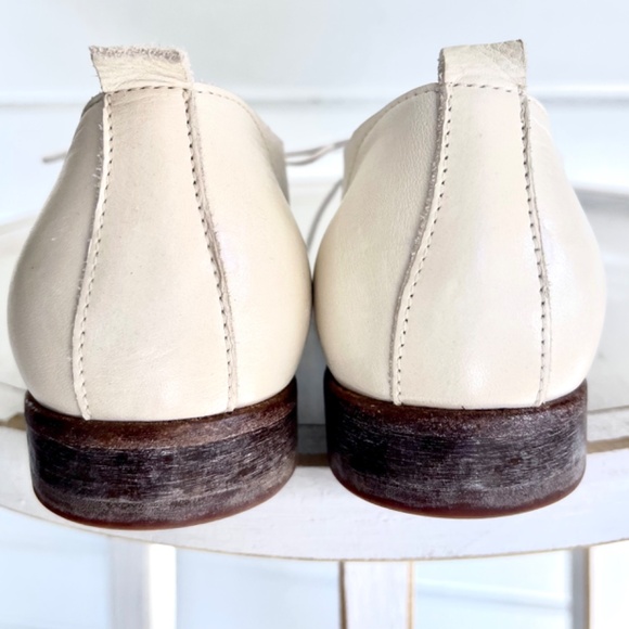 MOMA Charlie D. Cut Out Oxfords in Soft White Leather - NWOB - 39/ US 8.5 - Picture 7 of 11